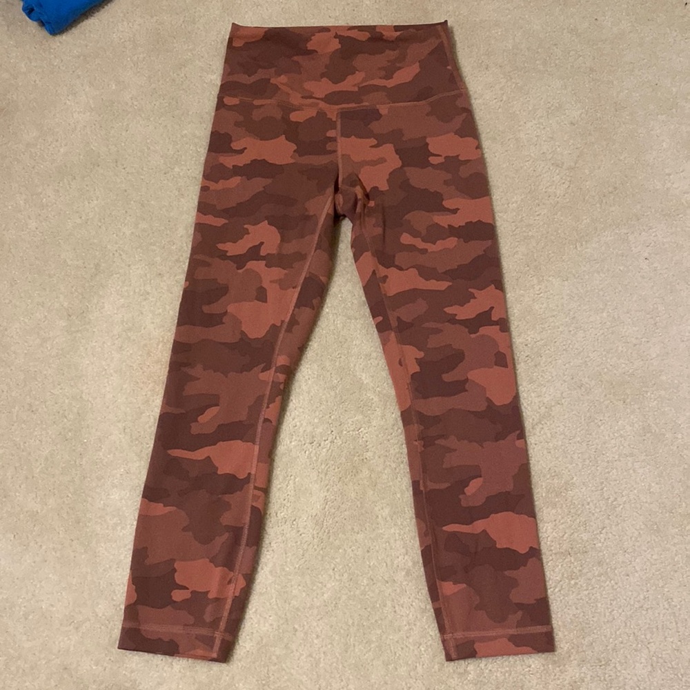 lululemon athletica Rust & Brown Camo High-Rise Leggings